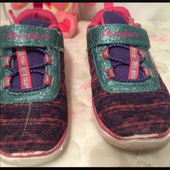 Girls Skechers Memory Foam Tennis Shoes sneakers - Picture 4 of 7